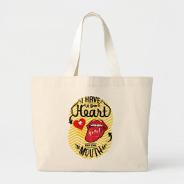 CITATEN SARCASME GROTE TOTE BAG