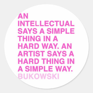 Citaten van Charles Bukowski Ronde Sticker