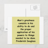 citaten van frederick douglass briefkaart (Voorkant / Achterkant)