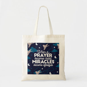 Citaten van gebedden en wonderen tote bag