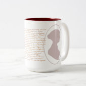 Citaten van Jane Austen P&P Tweekleurige Koffiemok (Voorkant rechts)