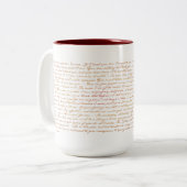 Citaten van Jane Austen P&P Tweekleurige Koffiemok (Voorkant links)