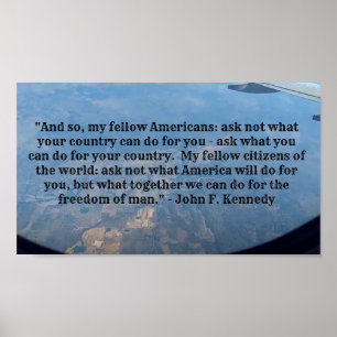 Citaten van JFK Poster
