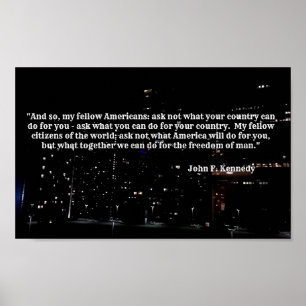 Citaten van JFK Poster