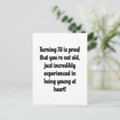 Citaten voor 70e verjaardag briefkaart (Staand voorkant)
