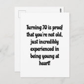 Citaten voor 70e verjaardag briefkaart (Voorkant / Achterkant)