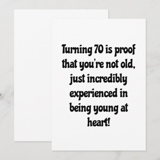 Citaten voor 70e verjaardag kaart (Voorkant / Achterkant)