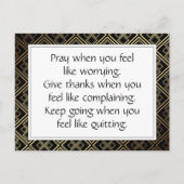 Citaten voor Black Inspirerend Life Enmoegement Briefkaart (Voorkant)