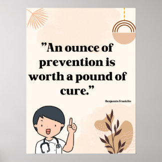 Citaten voor dokter kantoor, ziekenhuiskliniek poster