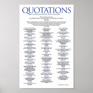 Citaten voor managers en leiders poster