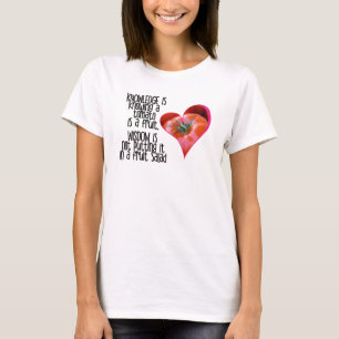 Citaten voor rode tomaten met de vorm van het hart t-shirt