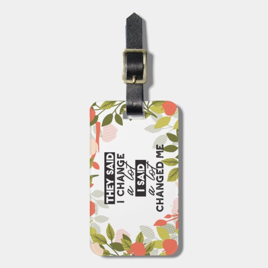 Citaten wijzigen met Apple Fruit Tree Pattern Bagagelabel (Voorkant verticaal)