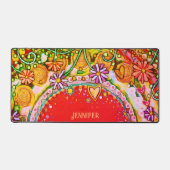 Citation Abstraite Floral Rouge personnalisée (Recto)