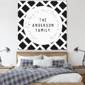 Citation Amour Famille Moderne Toile Noir et Blanc (Insitu(Chambre))