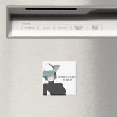 Citation Amusante Divorce Art Déco Lady Magnet (In Situ (Lave-vaisselle))