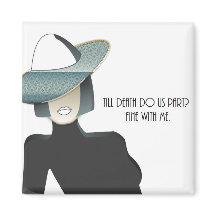 Citation Amusante Divorce Art Déco Lady Magnet