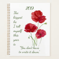 Citation amusante Écrivez-la sur Red Poppy Flower