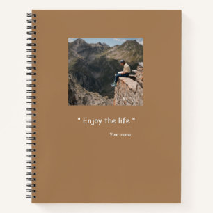 Citation amusante et photo Carnet spiral