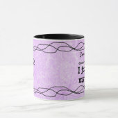 Citation amusante Mug de café violet féminin (Centre)