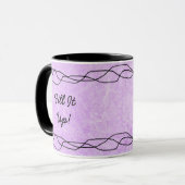 Citation amusante Mug de café violet féminin (Devant gauche)