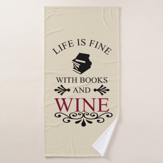 citation amusante pour les livres et les amateurs (Serviette de bain)