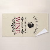 citation amusante pour les livres et les amateurs (Serviette de bain)