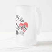 Citation Au Foie Fermée Verre Frosted Beer Mug (Devant droit)
