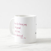 Citation avec la tasse de "amour" de message (Devant gauche)