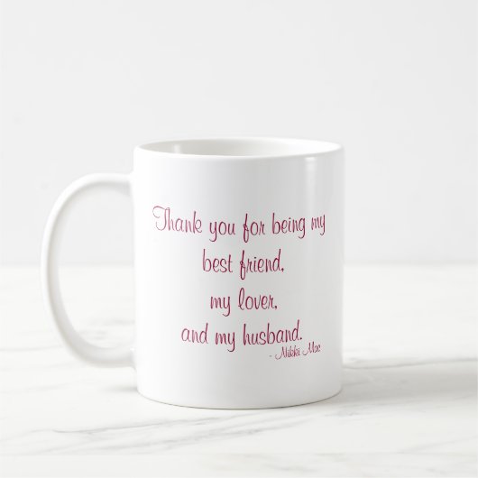 Citation avec la tasse de "amour" de message (Gauche)