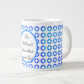 Citation bleue et blanche inspirée Mug (Devant droit)