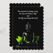 Citation Bouddha 1 carte / invitation (Devant / Derrière)