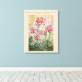 Citation Bouddha Lotus Aquarelle Toile Mur Art (Insitu (Plancher de Bois))