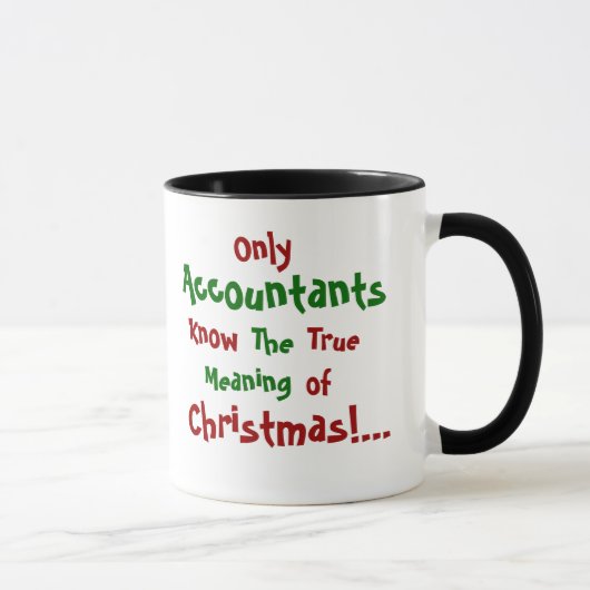 Citation célèbre de Noël du comptable Mug (Droite)