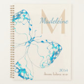 Citation chic Whimsical Elegant Butterfly Monogram (Devant)