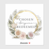 Citation choisie Bible chrétienne Verse Sticker (Feuille)