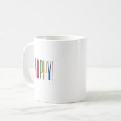 Citation colorée Happy Coffee Mug (Devant gauche)