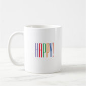 Citation colorée Happy Coffee Mug (Gauche)