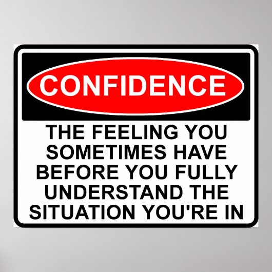 Citation Confiance Dit Poster Signe Imprimer (Devant)