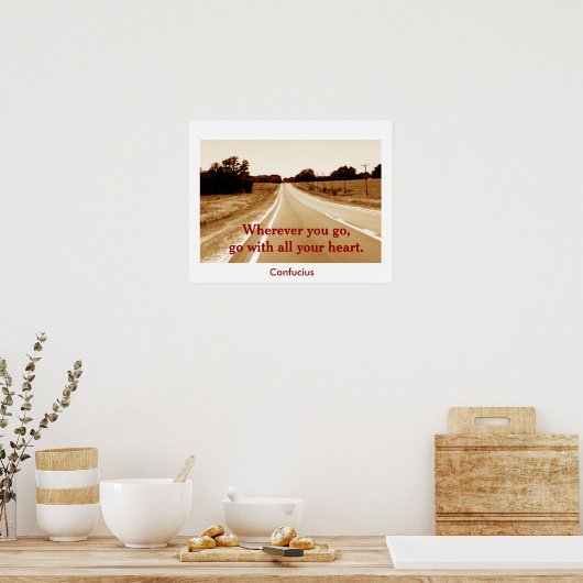 Citation Confucius - Impression d'art (Cuisine)