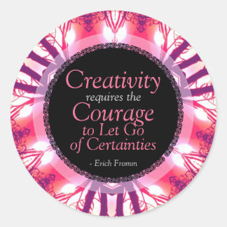 Citation Courage Créativité Autocollant d'art pers