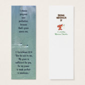 Citation d'affirmation chrétienne et Signet de l'é (Devant & derrière)