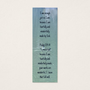 Citation d'affirmation chrétienne et Signet de l'é