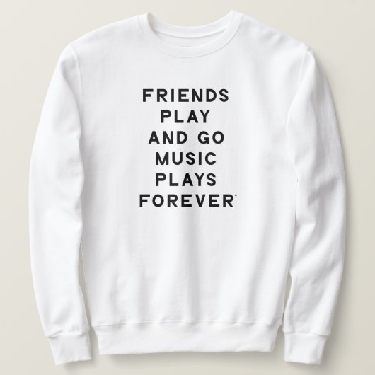 Citation d'amis et de musique Hommes Sweatshirt (Design devant)