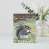 Citation d'amitié pour l'écureuil souriant Carte p (Debout devant)