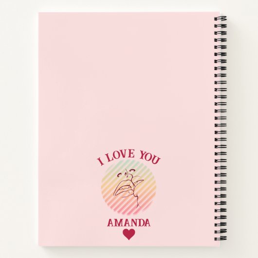 Citation d'amour Carnet de baiser romantique (Dos)