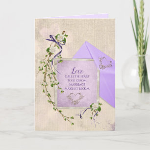 Citation d'amour mariage avec carte de branche flo