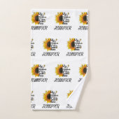 Citation d'amour papillon de l'aquarelle jaune (Serviette à main)