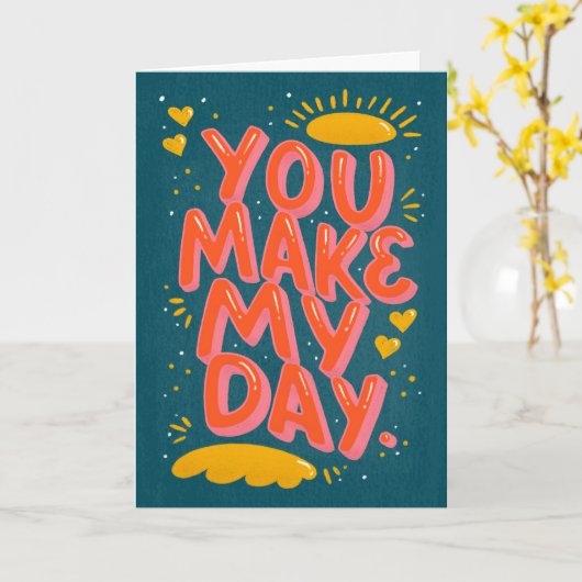Citation d'amour Saint-Valentin Typographie carte  (Fleur jaune)