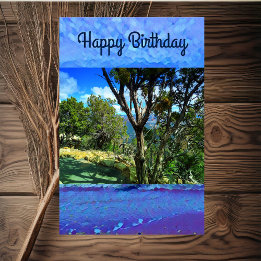 Citation d'anniversaire Arbres Sky Blue Nature Pho