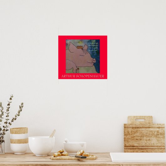 Citation d'Arthur Schopenhauer - POSTER (Cuisine)